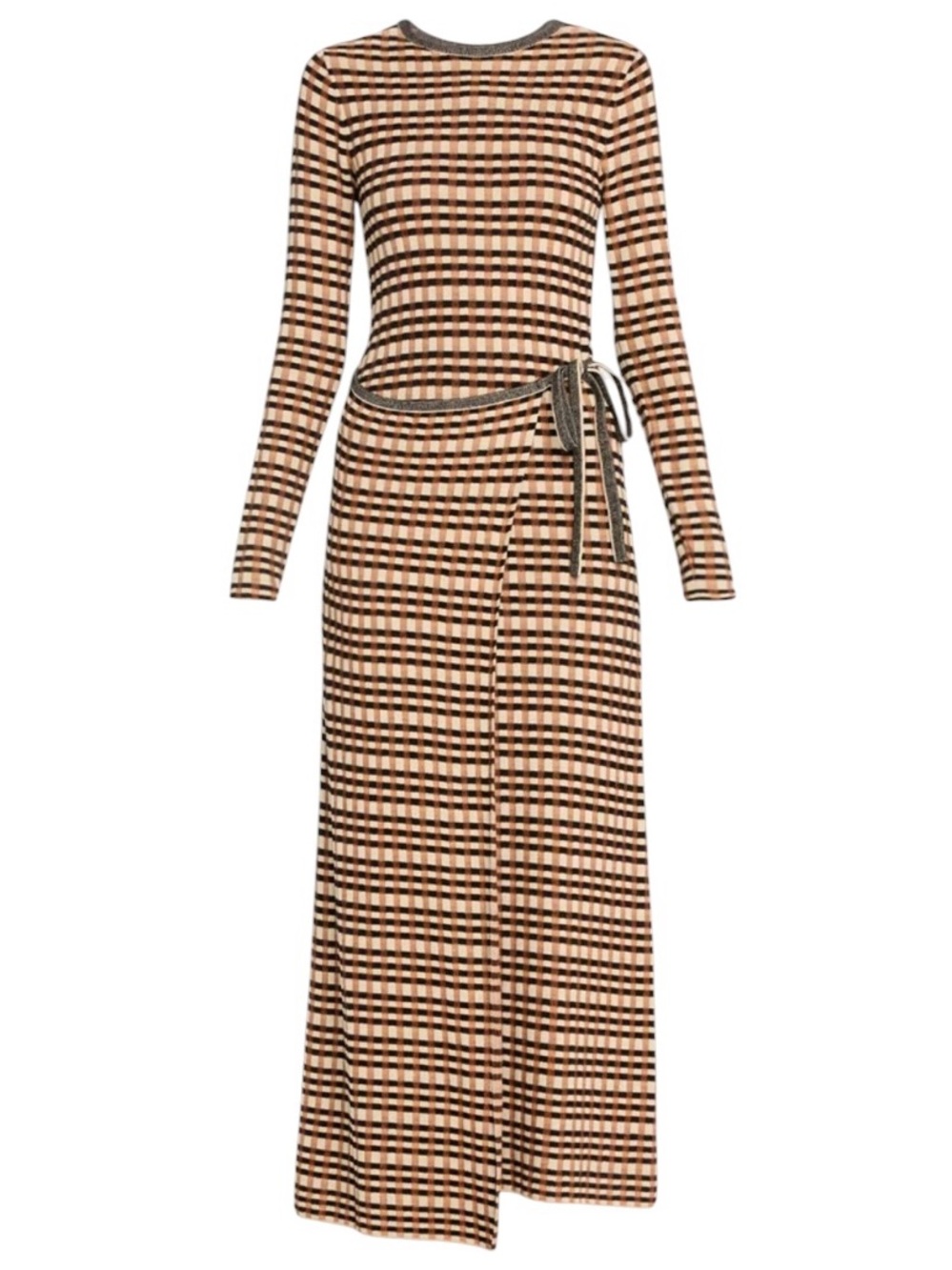 Ulla Johnson Anouk Check Jacquard Wrap Dress Size Large
